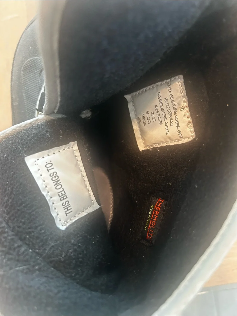 Target Black Kids Rain & Snow Boots with Gray Trim